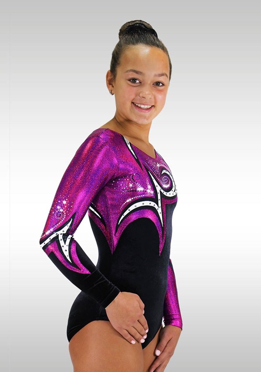 Leotard V688 black / turquoise