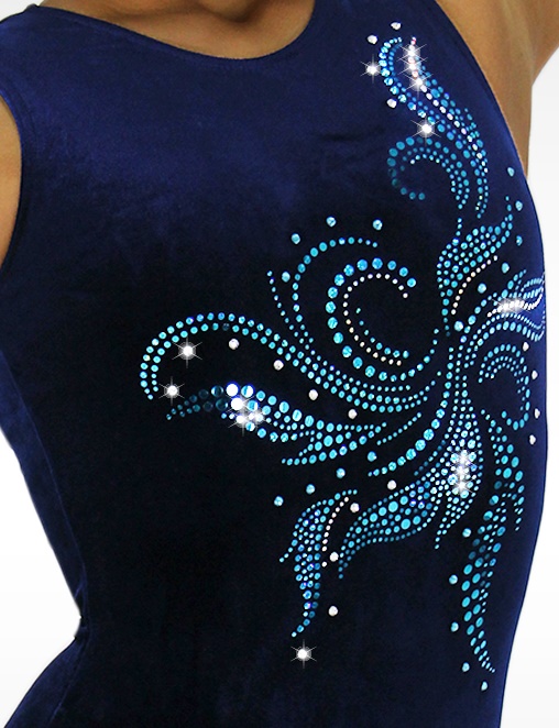 Leotard K726 darkblue / turquoise