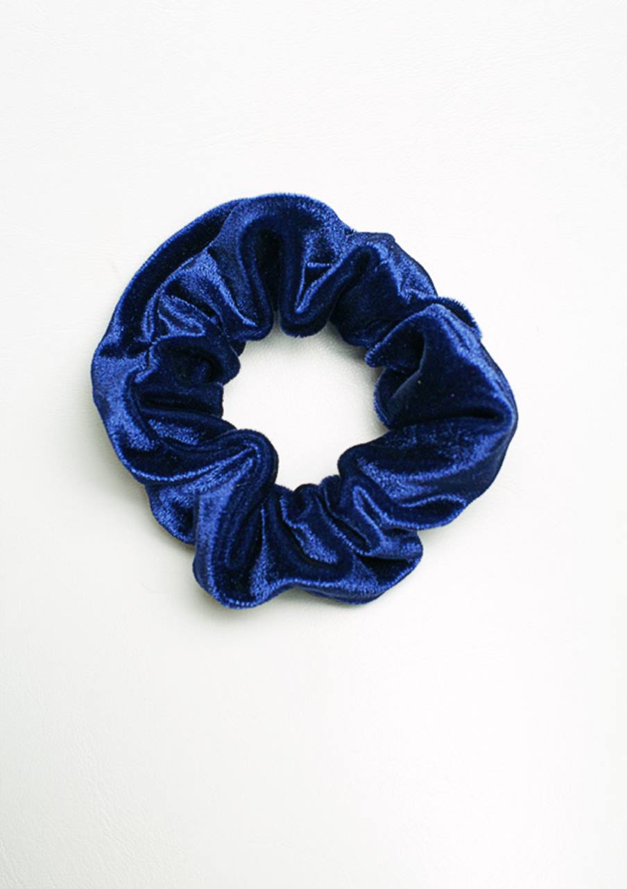Schrunchie crushed velvet navy