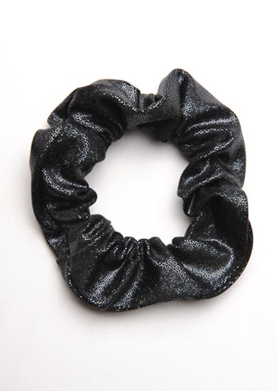 Schrunchie wetlook metallic black