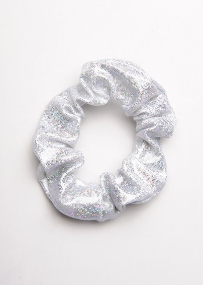 Schrunchie wetlook metallic Silver