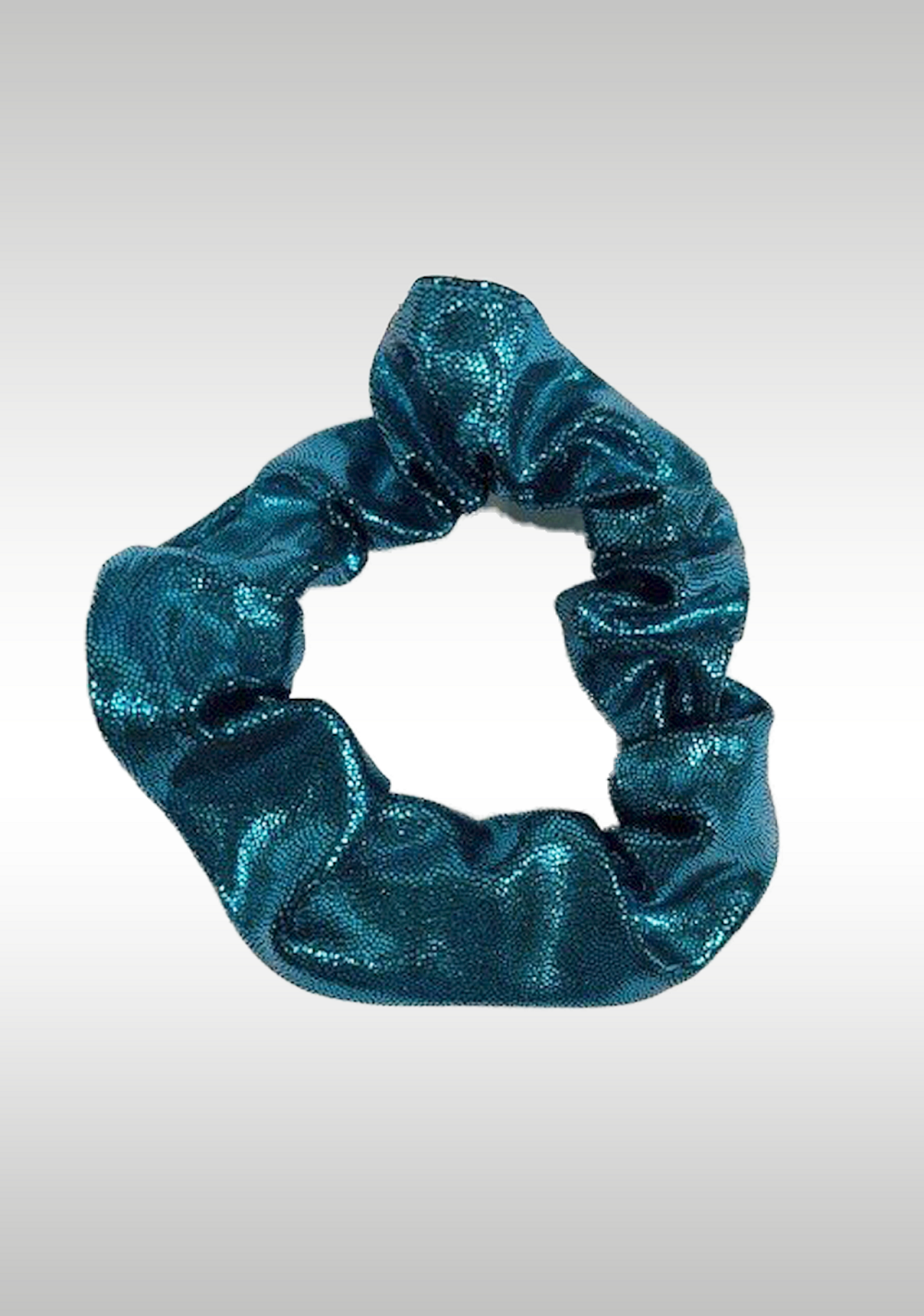 scrunchie ocean green wetlook with green undergrowth.