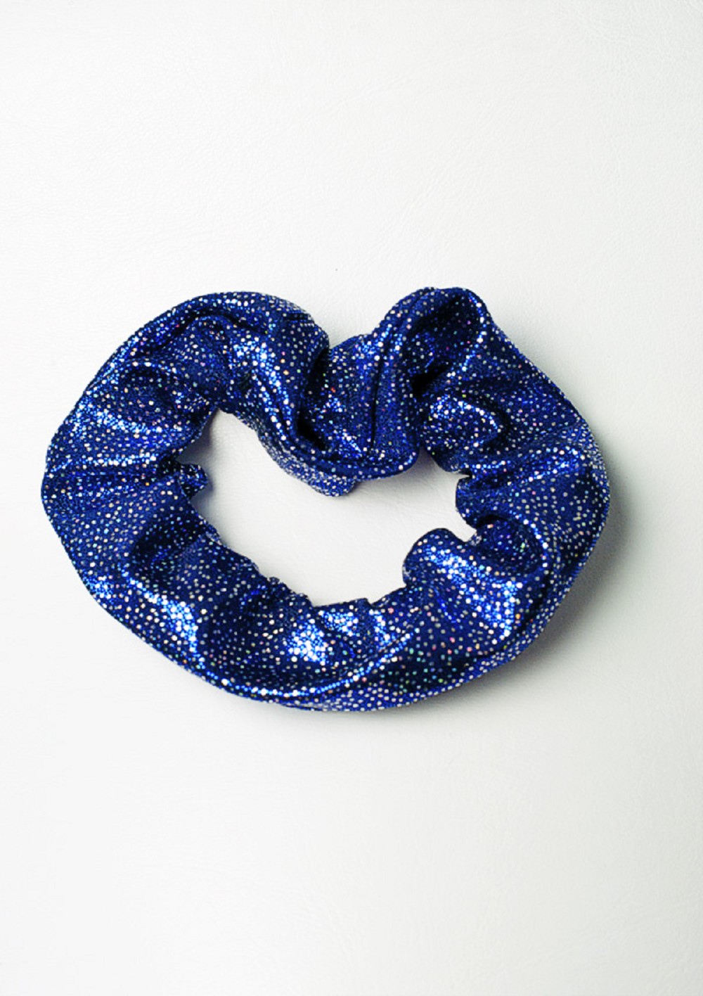 Schrunchie navy-silver wetlook