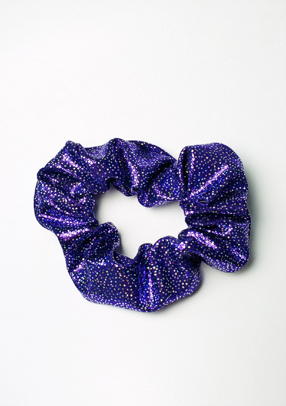 Schrunchie purple-silver wetlook