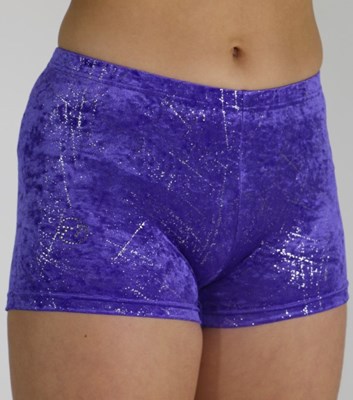 Hotpants violet glitter velvet 758136