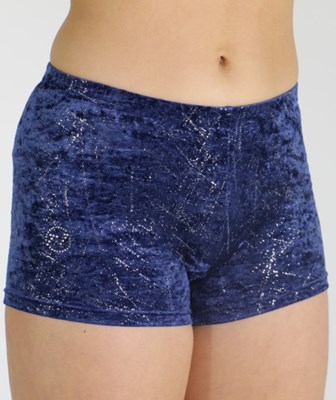 Hotpants blue glitter velvet 758149