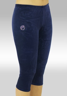 Capri pants blue smooth velvet K754ma