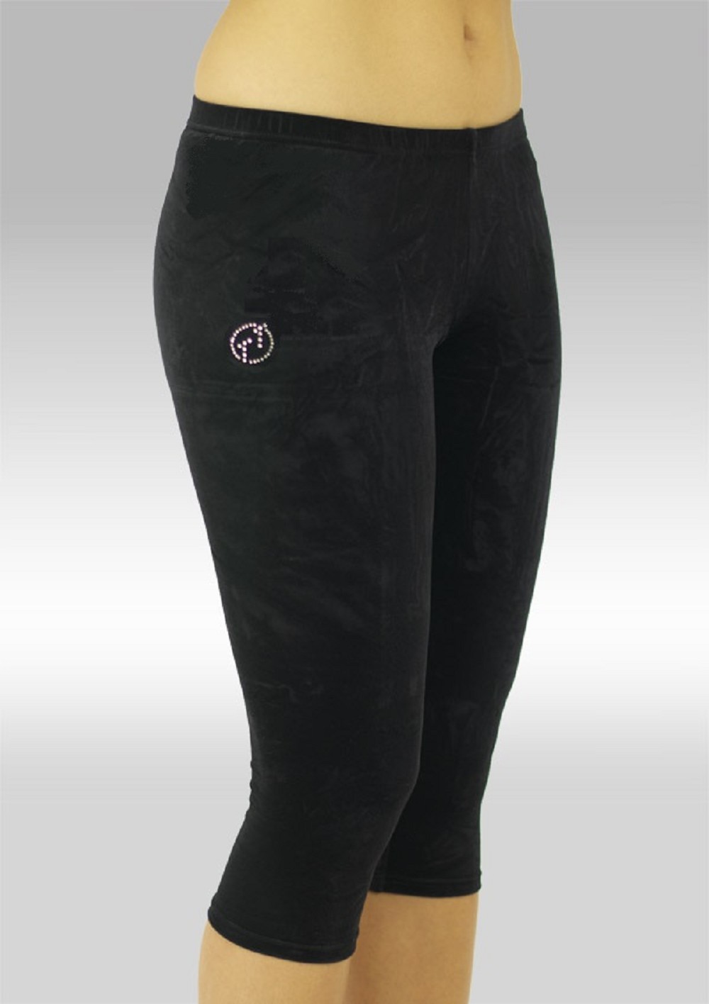 Leggings black smooth velvet K754zw