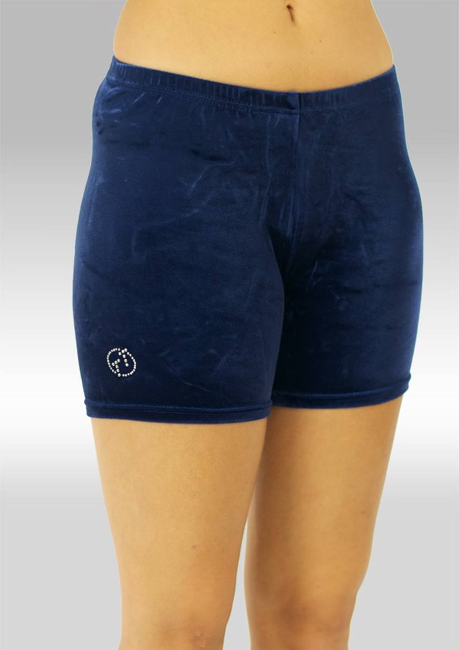 Legging short blue smooth velvet K756ma