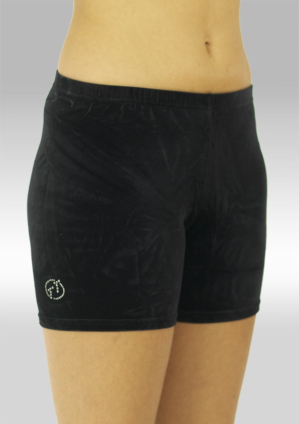 Legging short black smooth velvet K756zw