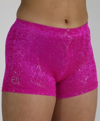 Hotpants pink glitter velvet 758150