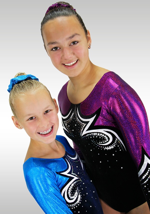 Leotard K769 black / aubergine