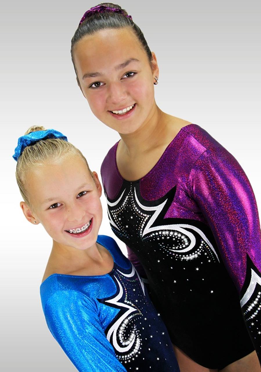 Leotard K769 black / aubergine