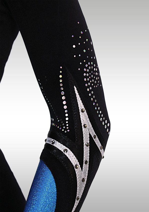 Leotard V687 black/ turchese