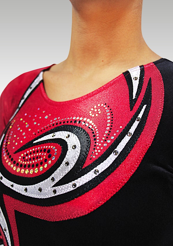 Leotard V689 black / red