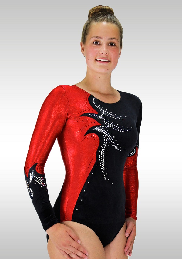 Leotard V761 black / red