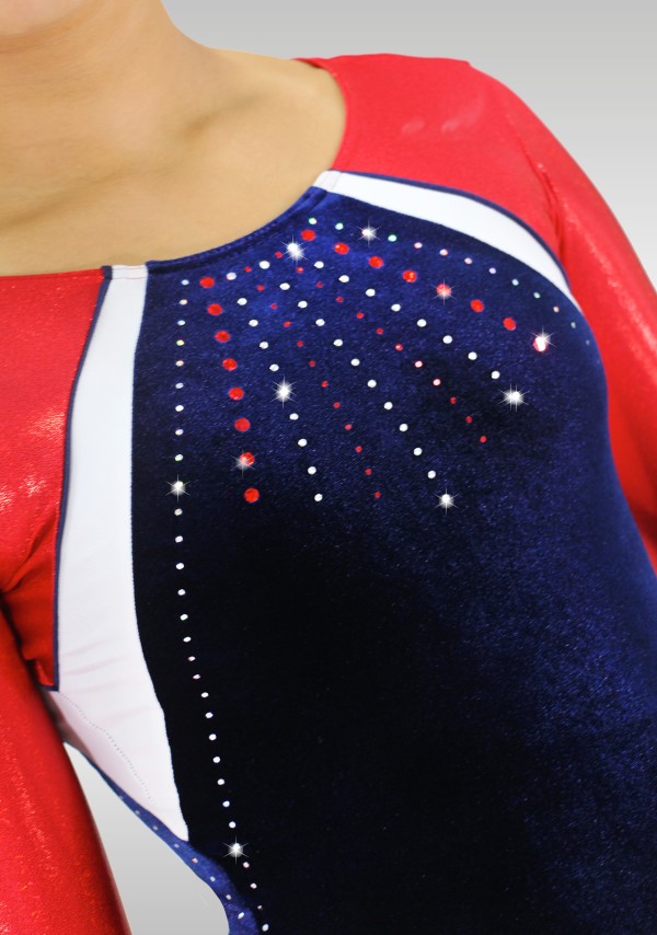 Leotard K715 dark blue/ red