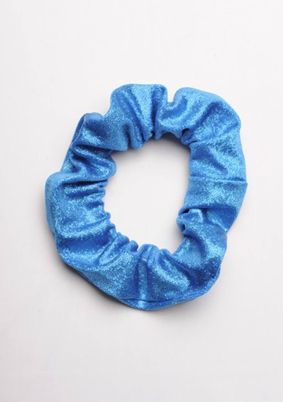 Schrunchie wetlook metallic turchese