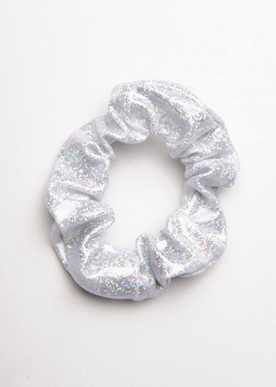 Schrunchie wetlook metallic Silver